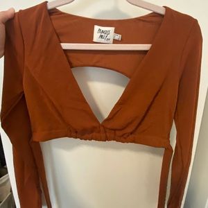 Princess Polly long sleeve crop top